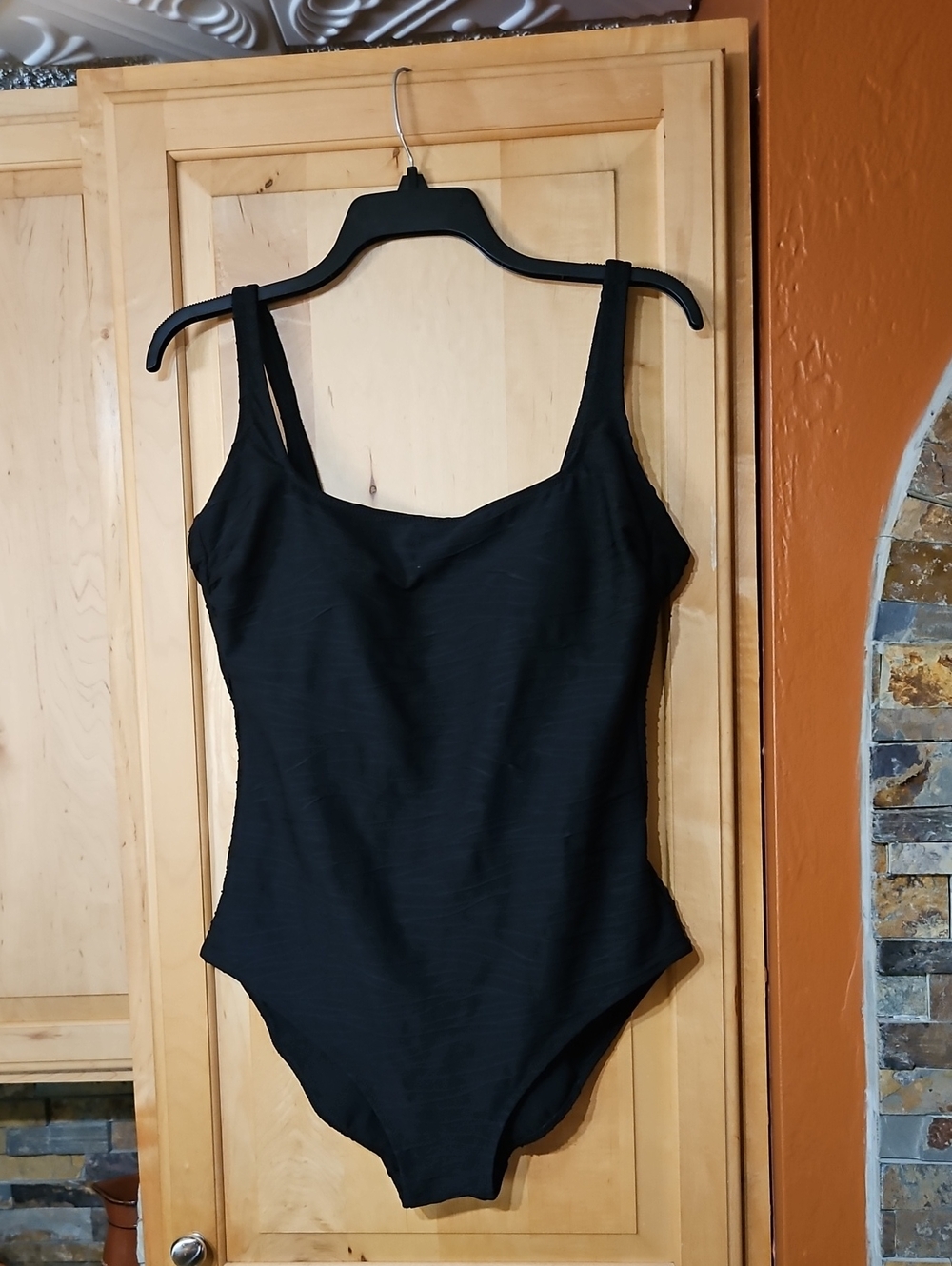 Gottex Black Textured One Piece Swimsuit Wirefree Padded